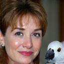 Rachel Williams with her bird companion