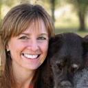 Sarah Mitchell with her rescued dog Bella