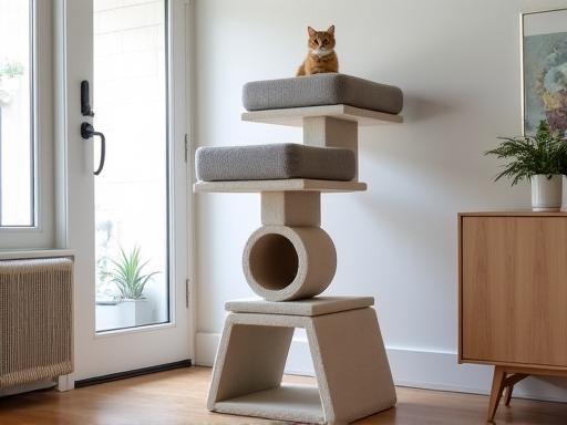 Modern stylish cat tree with contemporary design